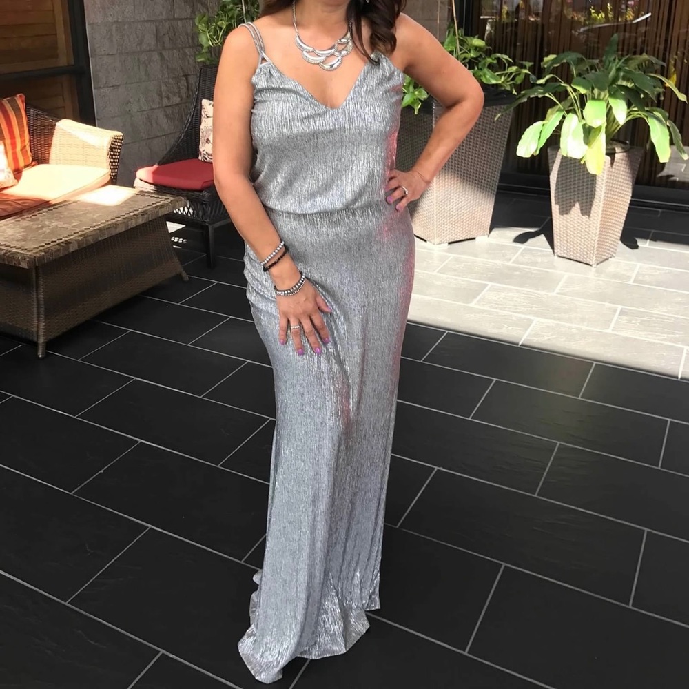 Calvin Klein Silver long dress